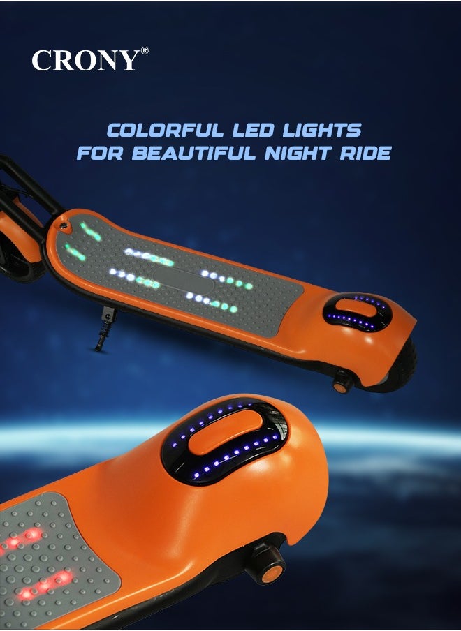 ZL-E7 kids Electric Scooter LED Headlamps Bluetooth Connectivity resistant anti slip rubber Vacum tire 7kg Aluminum Alloy Frame Material load 60kg E Scooter Foldable skateboard E-Bike Brushless orange