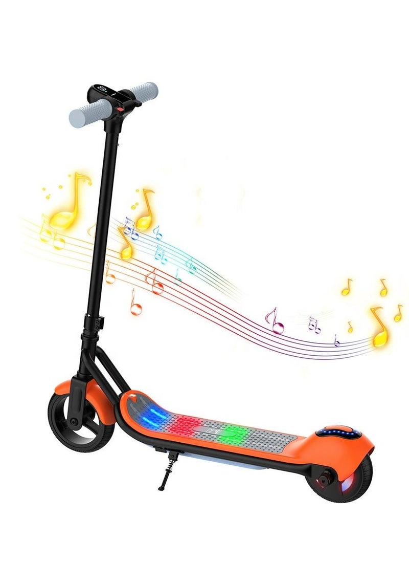 ZL-E7 kids Electric Scooter LED Headlamps Bluetooth Connectivity resistant anti slip rubber Vacum tire 7kg Aluminum Alloy Frame Material load 60kg E Scooter Foldable skateboard E-Bike Brushless orange