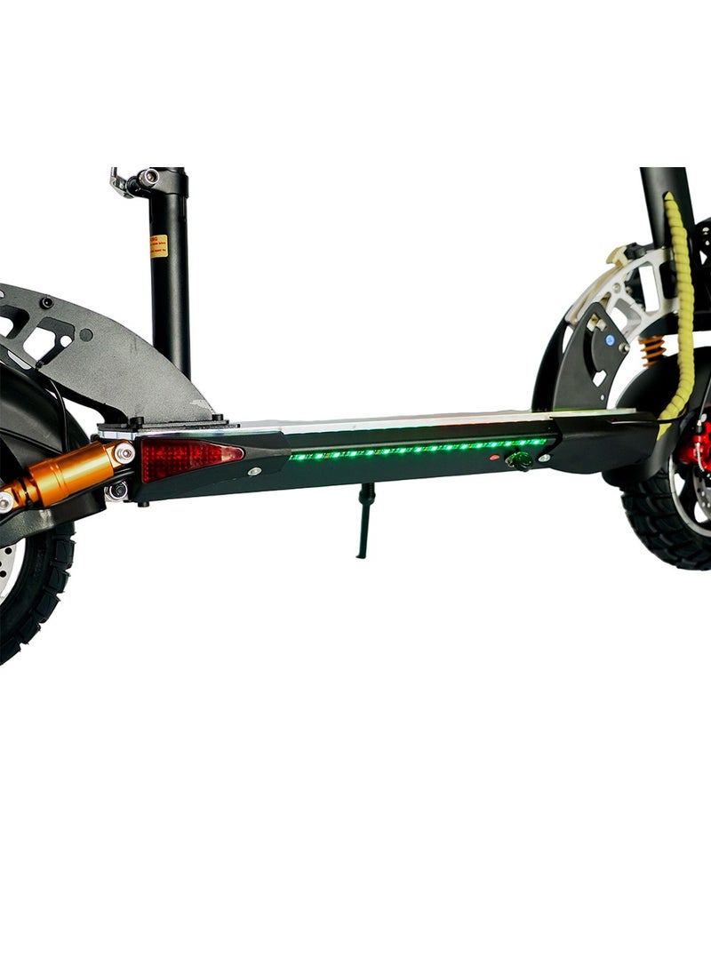 V10+ LED Electric Scooter 15O0W 45KM Range Triple LED Headlamps Bluetooth Speaker Wide LCD Display Front Rear Suspension Dual Disc Brakes Lightweight Aluminum Frame 150OW Brushless 10 inch Wide Deep tread wear-resistant anti-slip rubber tire E-Bike adult