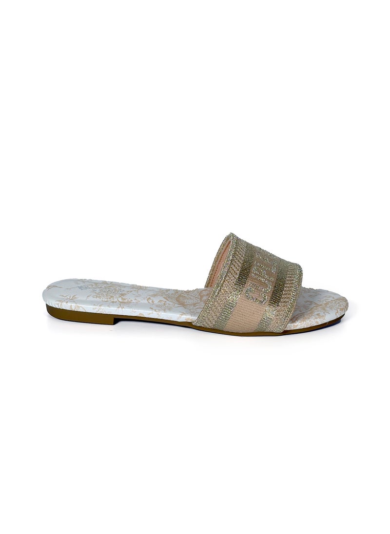 Ladies Cuple print Slip-on Sandals