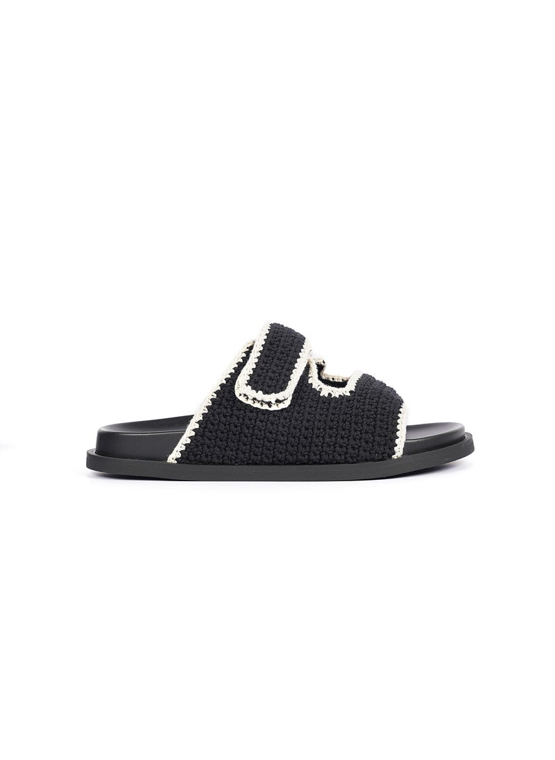 Ladies Slip-on velcro knitted Sandals