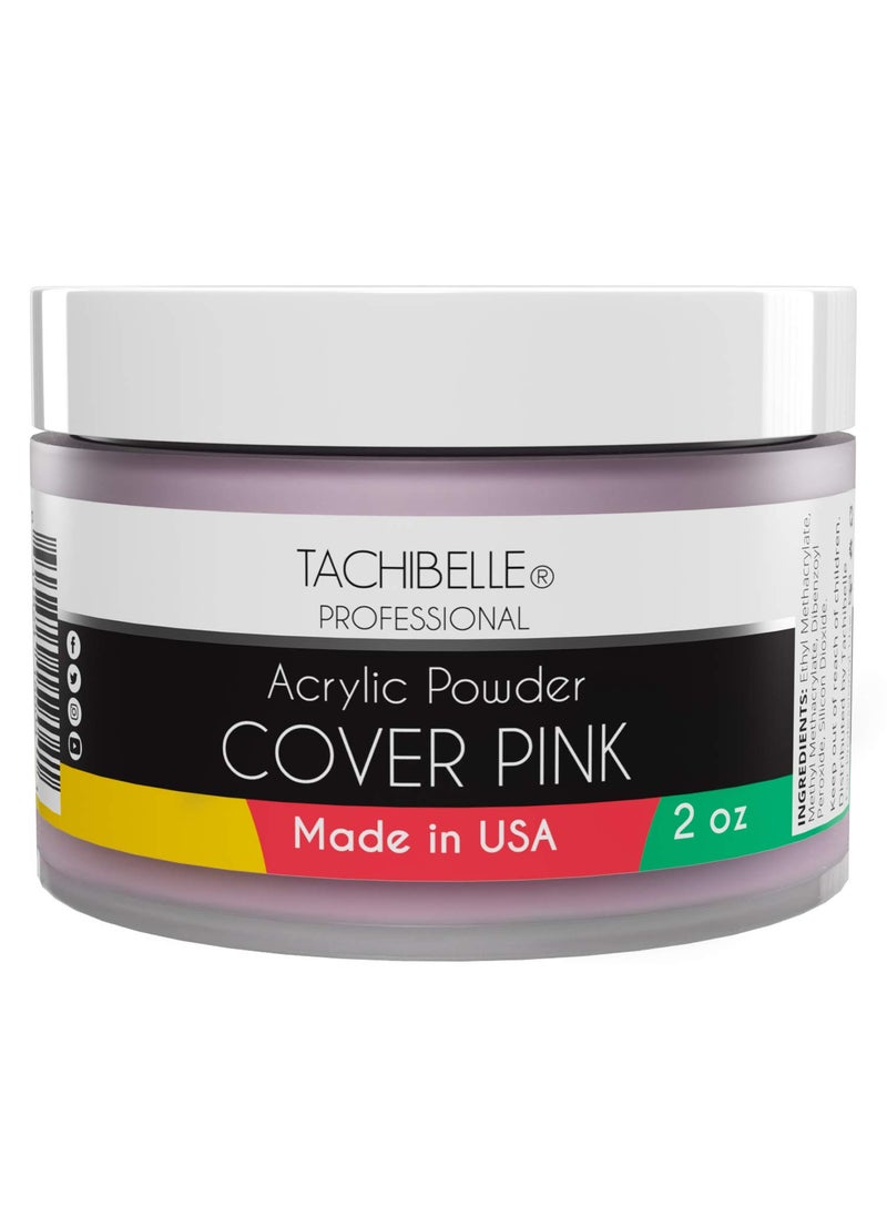 Tachibelle Professional Acrylic Nail System Acrylic Powder, 2 oz. Made in USA. Used in Professional Salons. (Cover Pink 2oz)