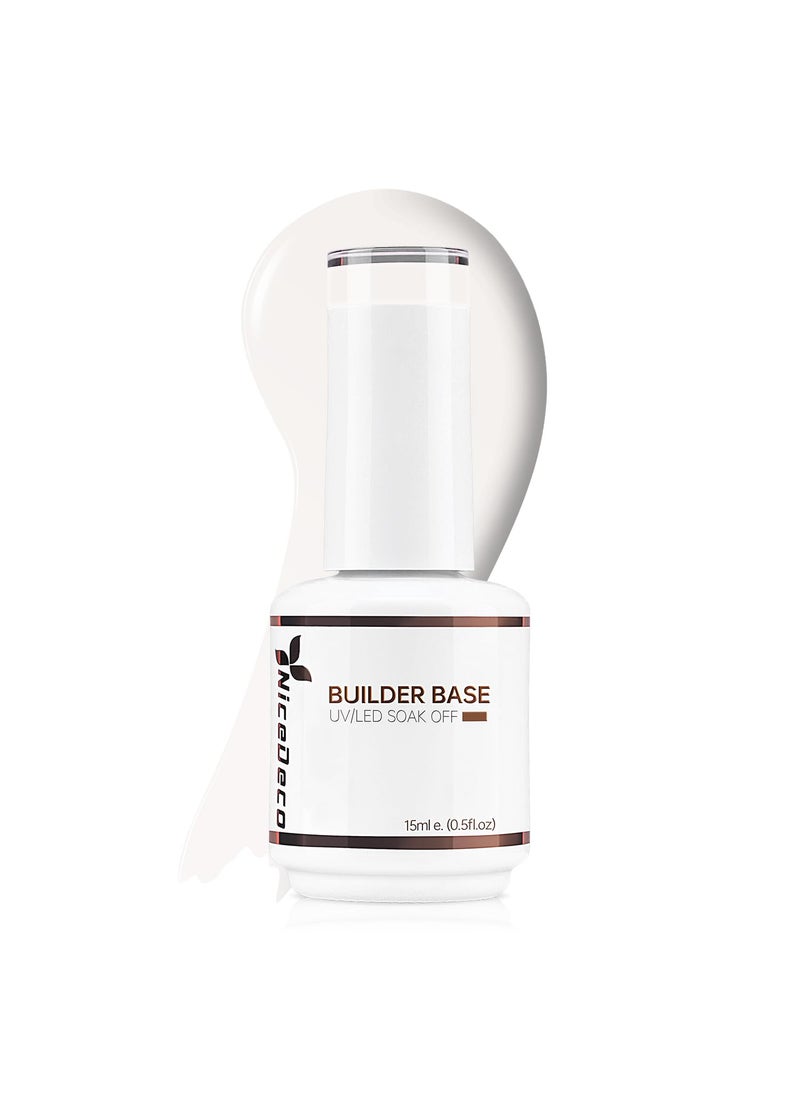 Nicedeco Hema Free Builder Nail Gel Polish 15ML Cruelty Free Vegan 8 in 1 Builder Base Gel Strengthener Gel Hard Gel Builder Extension Nail Gel -008