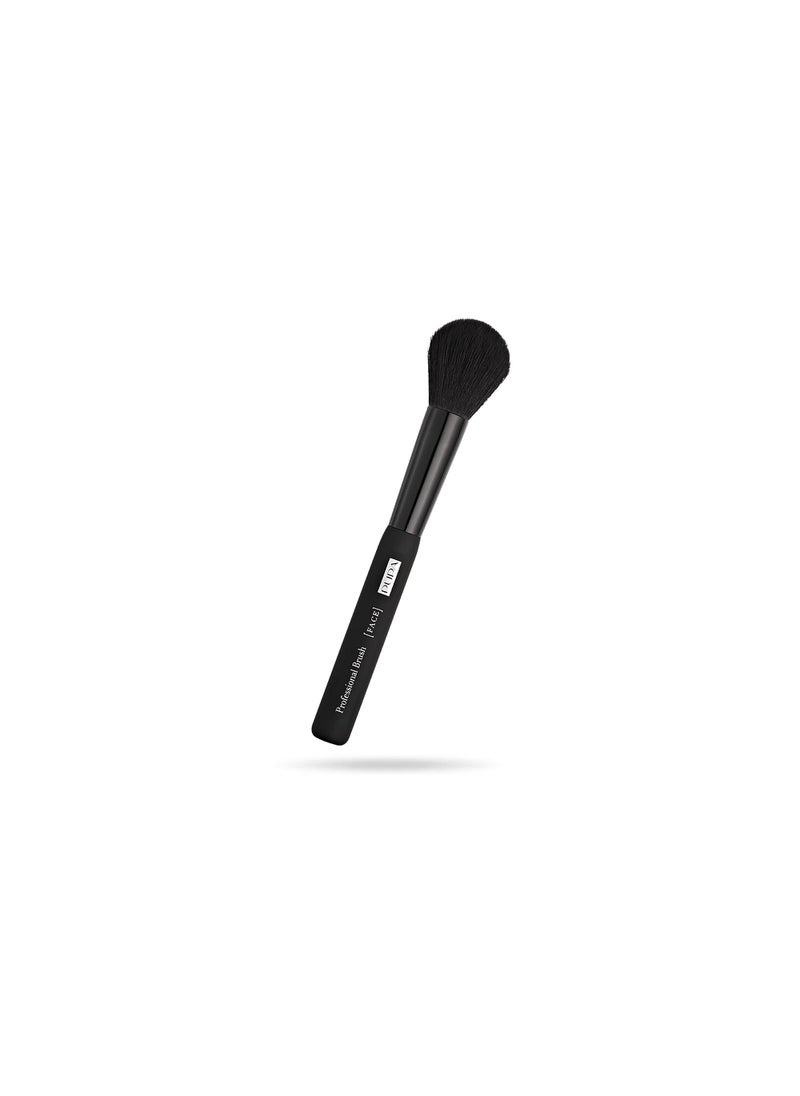 PUPA Milano Round Blusher Brush - Features A Round Tip To Perfectly Fit The Natural Curves Of The Cheek - Expertly Applies And Blends Out Blush - Ideal For Sculpting And Adds Color To The Face - 1 Pc