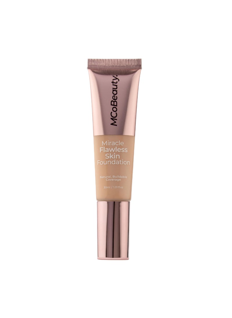 MCoBeauty Miracle Flawless Skin Foundation, 1 Pure Ivory, Natural, Buildable Coverage for All-Day Wear, Vegan, Cruelty Free Cosmetics