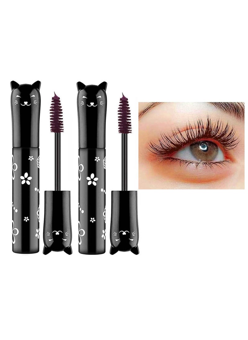 2 Packs Brown Mascara Waterproof Volumizing Colored Makeup Best Natural Hypoallergenic Benefit Lengthening Curling Defining Classic Everyday Mascara Women Mascara Gift Cruelty Free