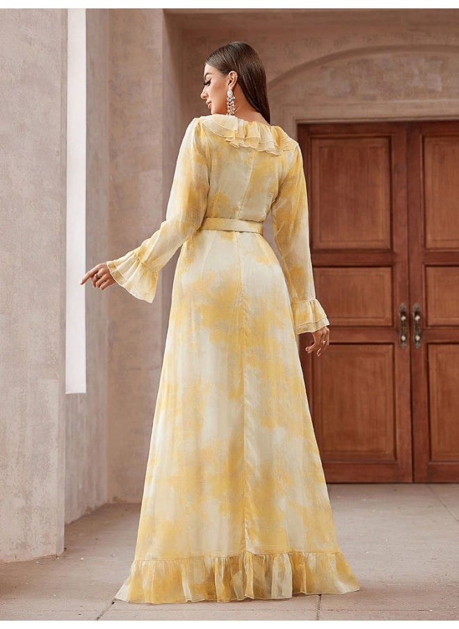 Elegant Long Evening Gown for Women - European and American Style