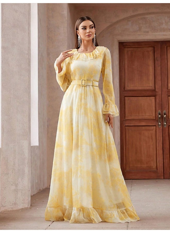 Elegant Long Evening Gown for Women - European and American Style