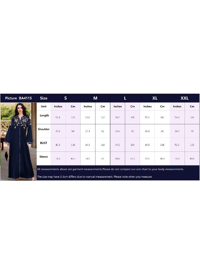 Handcrafted Blue Sequin Dress with Heavy Embellishment from Saudi Arabia