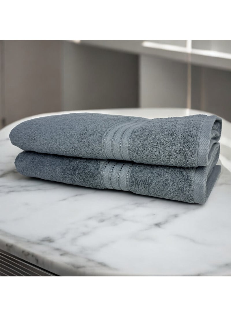 Kassino Jumbo Bath Sheet (2 Pack, 80x160 cm) - 580 GSM Large Bath Towel,100% Combed Cotton, Soft & Quick-Dry Oversized Towels, Highly Absorbent, Double Stitched Hotel Quality Towels | Monument