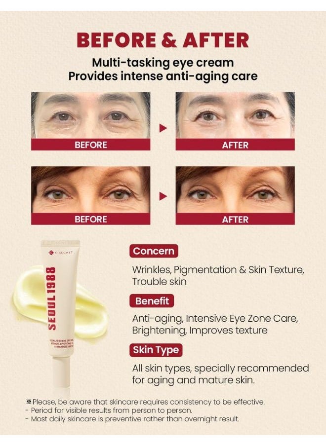 SEOUL 1988 Eye Cream 30ml, Retinal Liposome 4% + Fermented Bean