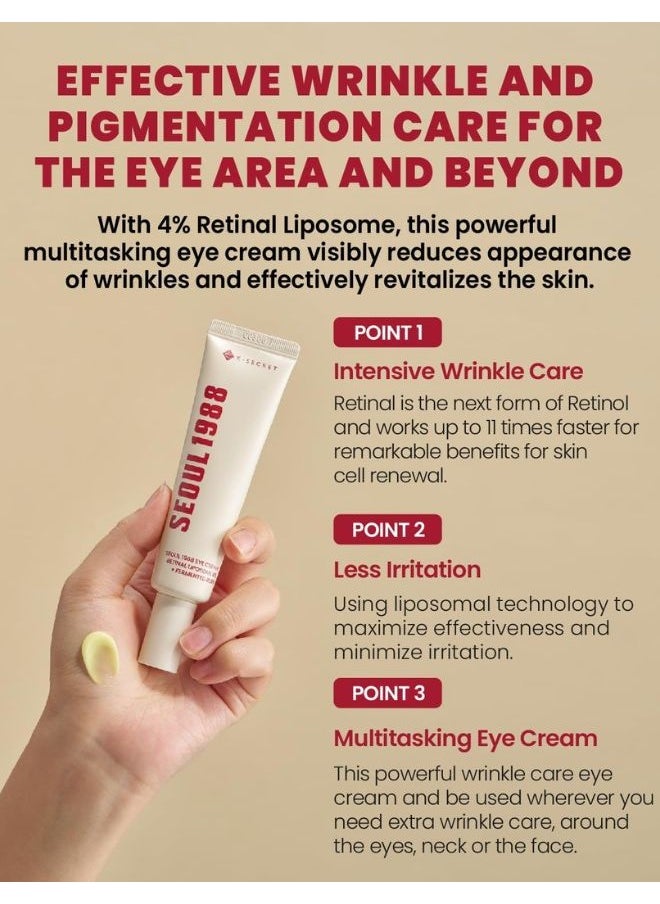 SEOUL 1988 Eye Cream 30ml, Retinal Liposome 4% + Fermented Bean