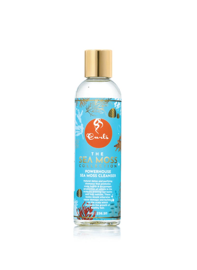 Curls Sea Moss Powerhouse Hair Cleanser - Natural Detox Shampoo - Promotes Scalp Health - Prevents Damage and Build-up - For All Types 8oz