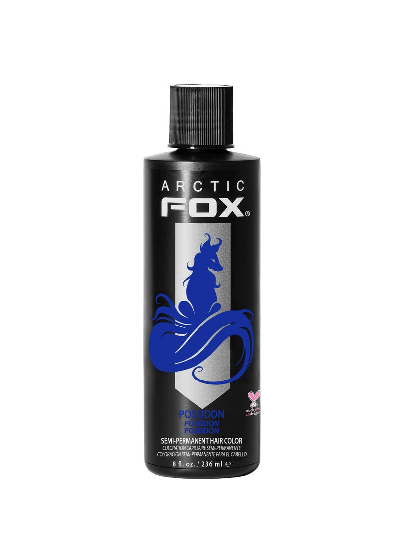 ARCTIC FOX Vegan and Cruelty-Free Semi-Permanent Hair Color Dye (8 Fl Oz, POSEIDON)