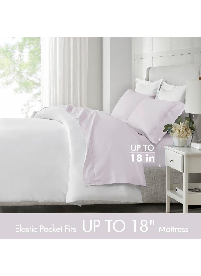 Madison Park Egyptian Cotton Sheet Soft & Breathable 500TC Cotton Sheets, Elastic Deep Pocket Sheet Set Fits Up to 18