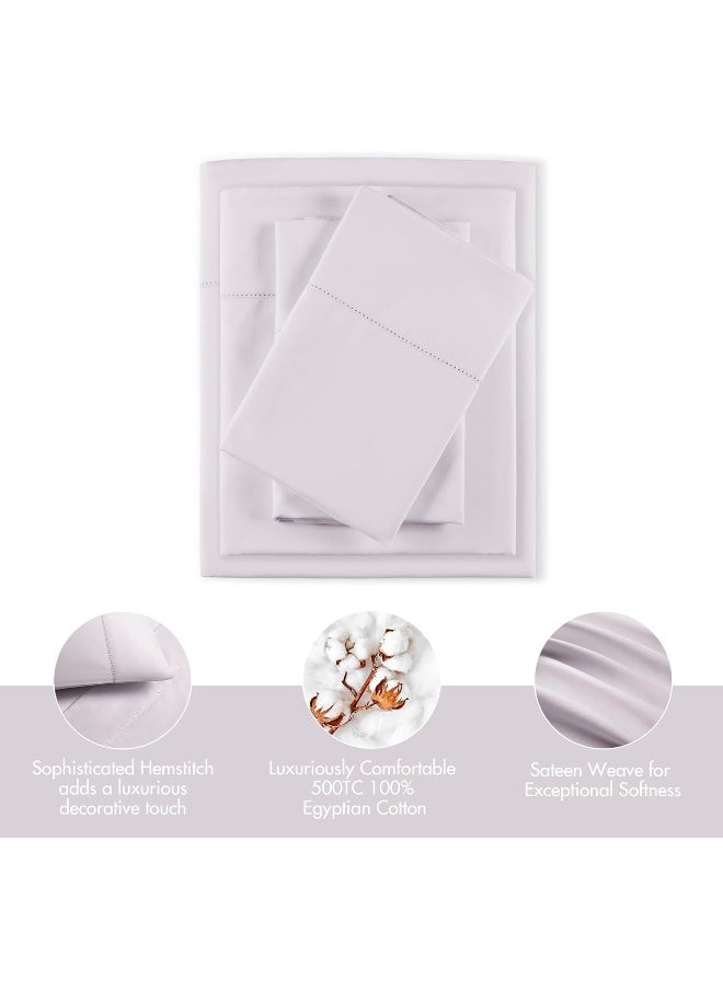 Madison Park Egyptian Cotton Sheet Soft & Breathable 500TC Cotton Sheets, Elastic Deep Pocket Sheet Set Fits Up to 18