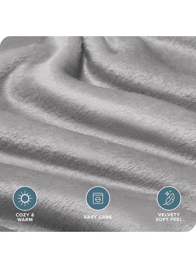 Bare Home Microplush Sheet Set, Deluxe Microplush Non-Pilling Bed Sheets, Deep Pocket, Extra Soft Velvety Bedding Set, All-Around Elastic Band Fitted Sheet, Microplush Bed Set (King, Light Grey)