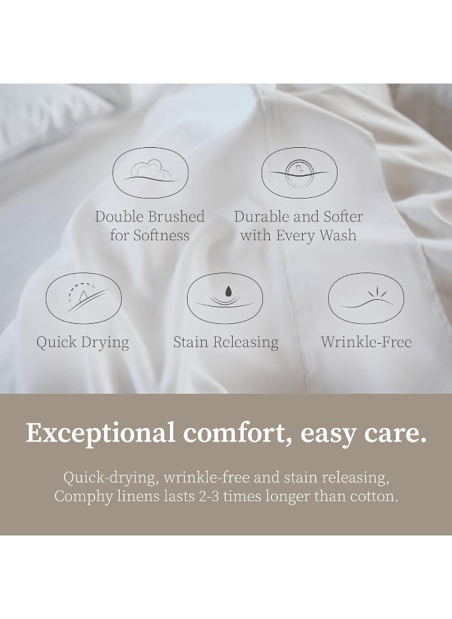 Coop Home Goods Comphy by SoftSpa Pillowcase Set of 2, White Super Soft Pillow Cases Queen, Pillow Cases, Luxury Spa Quality Pillowcases, Hotel Pillow Cases, Breathable Pillow Case for Bed Pillows
