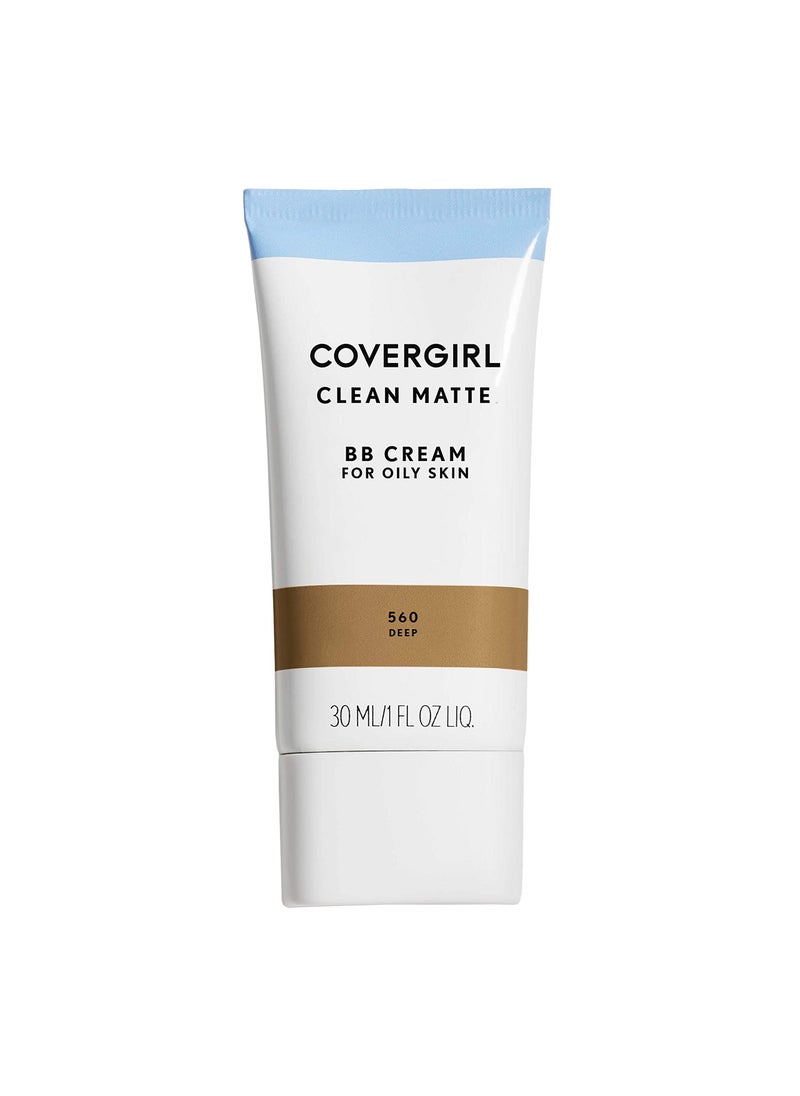 COVERGIRL  Clean Matte BB Cream OilFree LongLasting Sensitive Skin Lightweight 100 CrueltyFree
