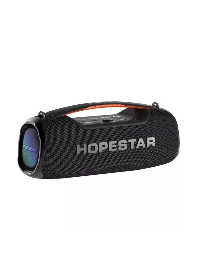A60 100W Portable Bluetooth Party Speaker with 15000mAh Battery, IPX6 Waterproof, TWS Function, 8-Hour Playtime, Deep Bass, Colorful Lights, Wireless Mic, and Shoulder Strap for Outdoor & Indoor Use