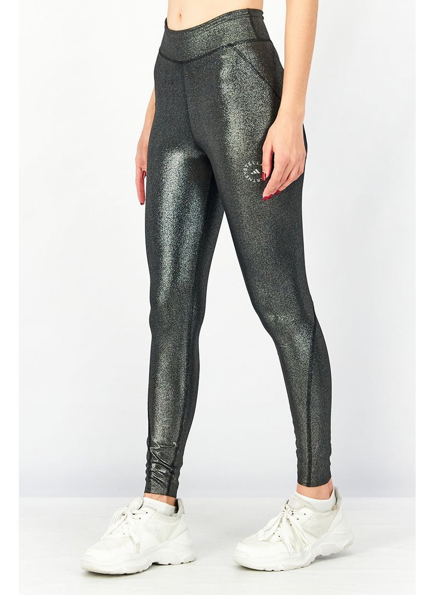 Women Sportswear Fit Training Tights, Silver