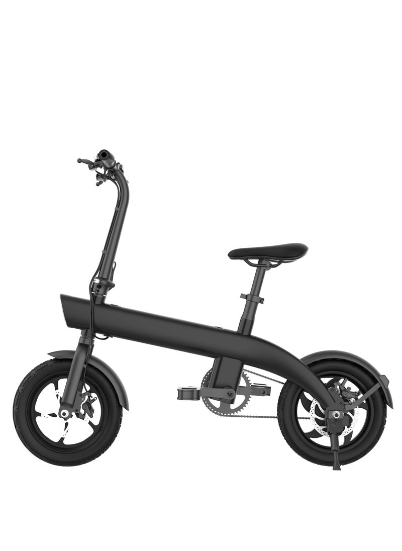 H2C Micro Electric Bicycle 20kg Lightweight Foldable E-Bike With 250w Motor, 40-45km Power Assist, 36v15.2ah Detachable Battery, 14