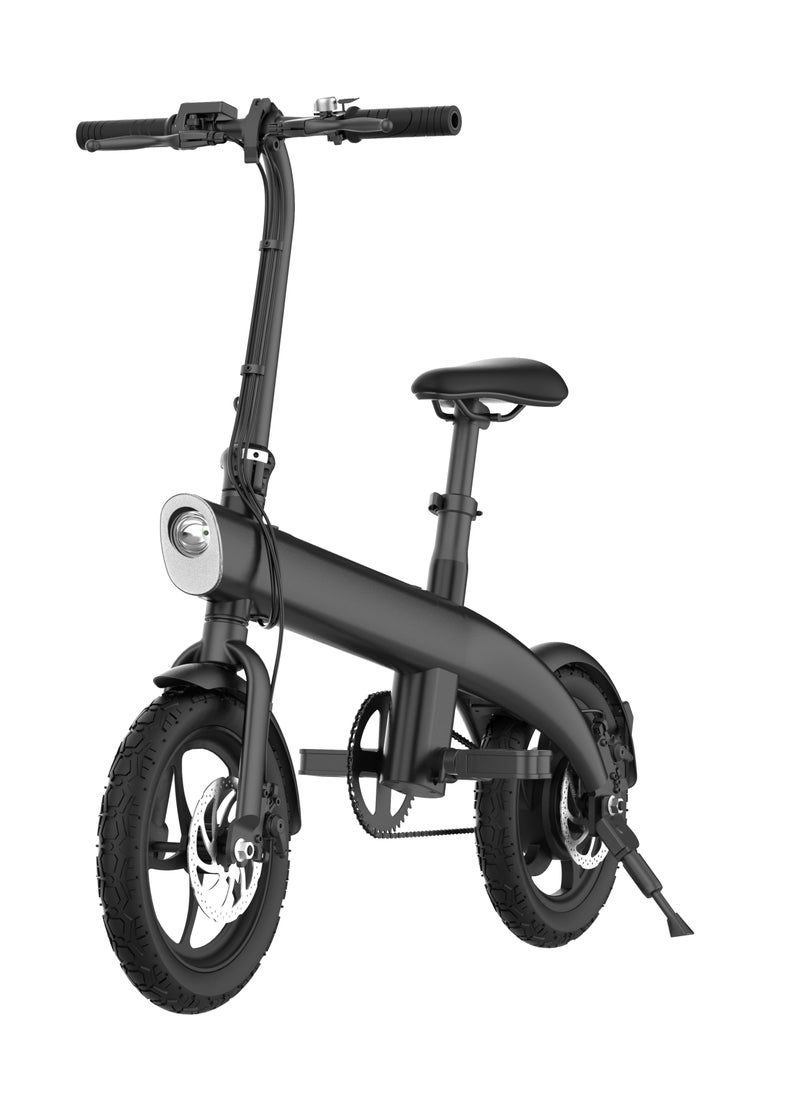 H2C Micro Electric Bicycle 20kg Lightweight Foldable E-Bike With 250w Motor, 40-45km Power Assist, 36v15.2ah Detachable Battery, 14
