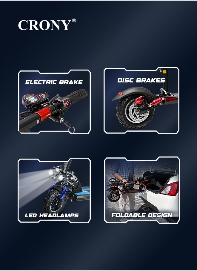 V10 Fast Speed E-Scooter 1200W Motor 48v/12ah,10