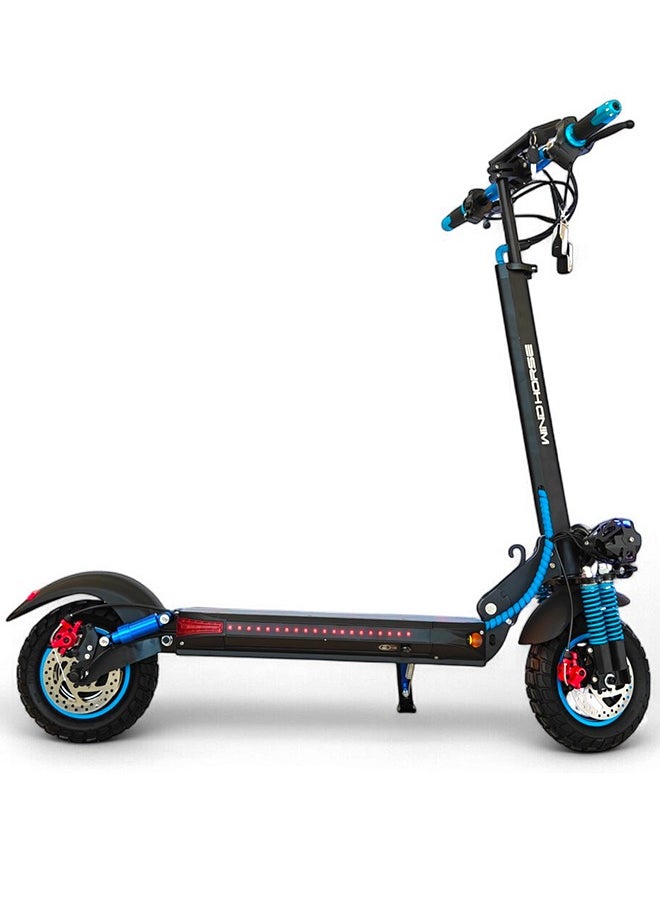 H5 Folding Electric Scooter, 1200W Motor, 48V 13Ah Battery, 50KM/H Max Speed, 30KM Range, 10 Inches Tires, Dual Suspension and Remote Lock