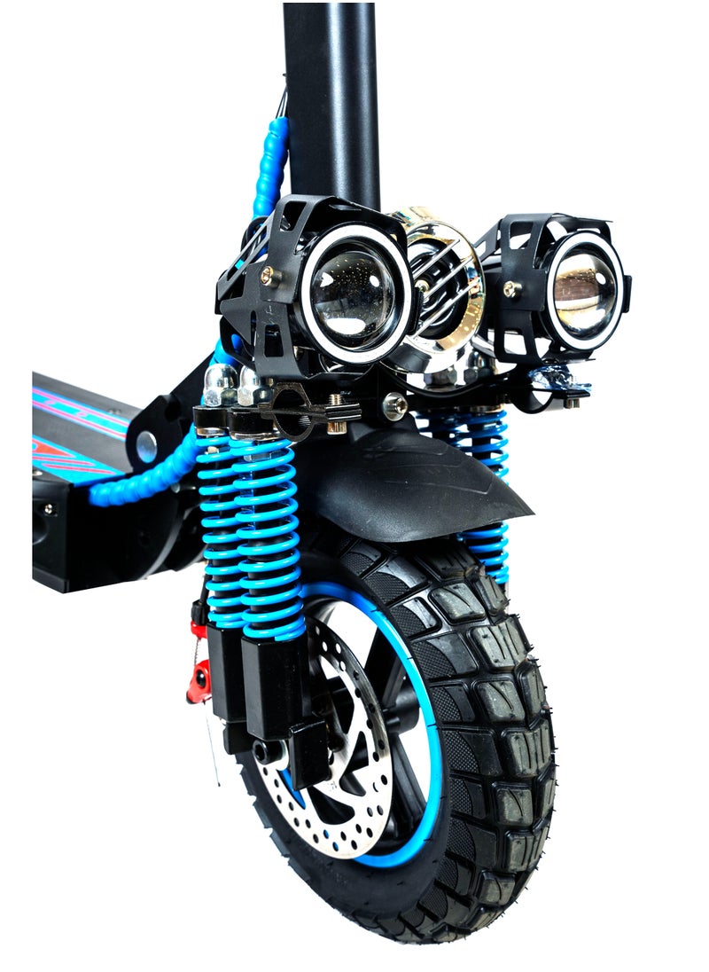 H5 Folding Electric Scooter, 1200W Motor, 48V 13Ah Battery, 50KM/H Max Speed, 30KM Range, 10 Inches Tires, Dual Suspension and Remote Lock