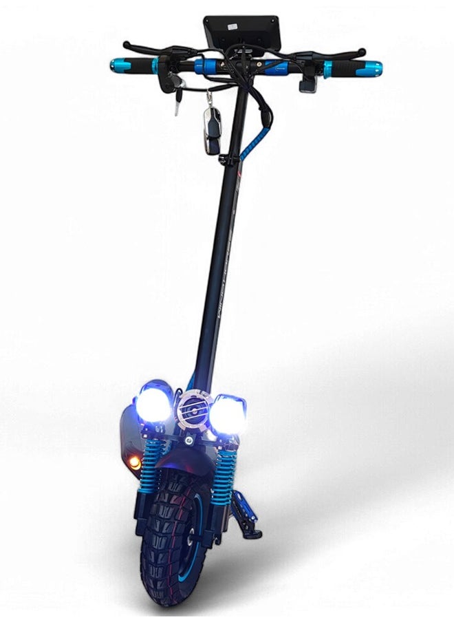 H5 Folding Electric Scooter, 1200W Motor, 48V 13Ah Battery, 50KM/H Max Speed, 30KM Range, 10 Inches Tires, Dual Suspension and Remote Lock