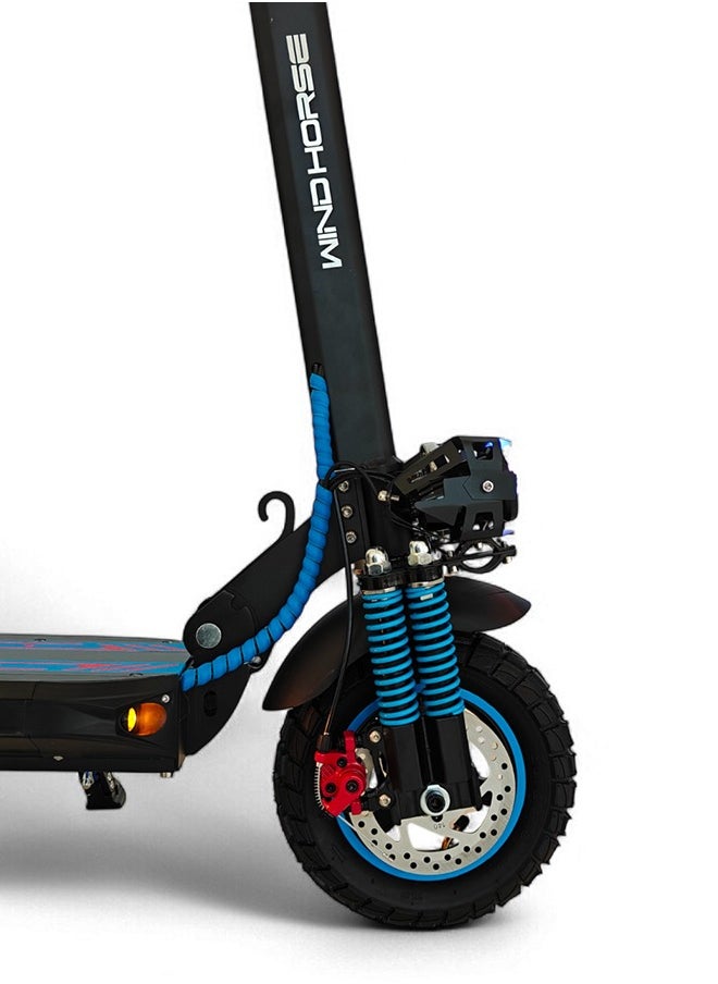 H5 Folding Electric Scooter, 1200W Motor, 48V 13Ah Battery, 50KM/H Max Speed, 30KM Range, 10 Inches Tires, Dual Suspension and Remote Lock