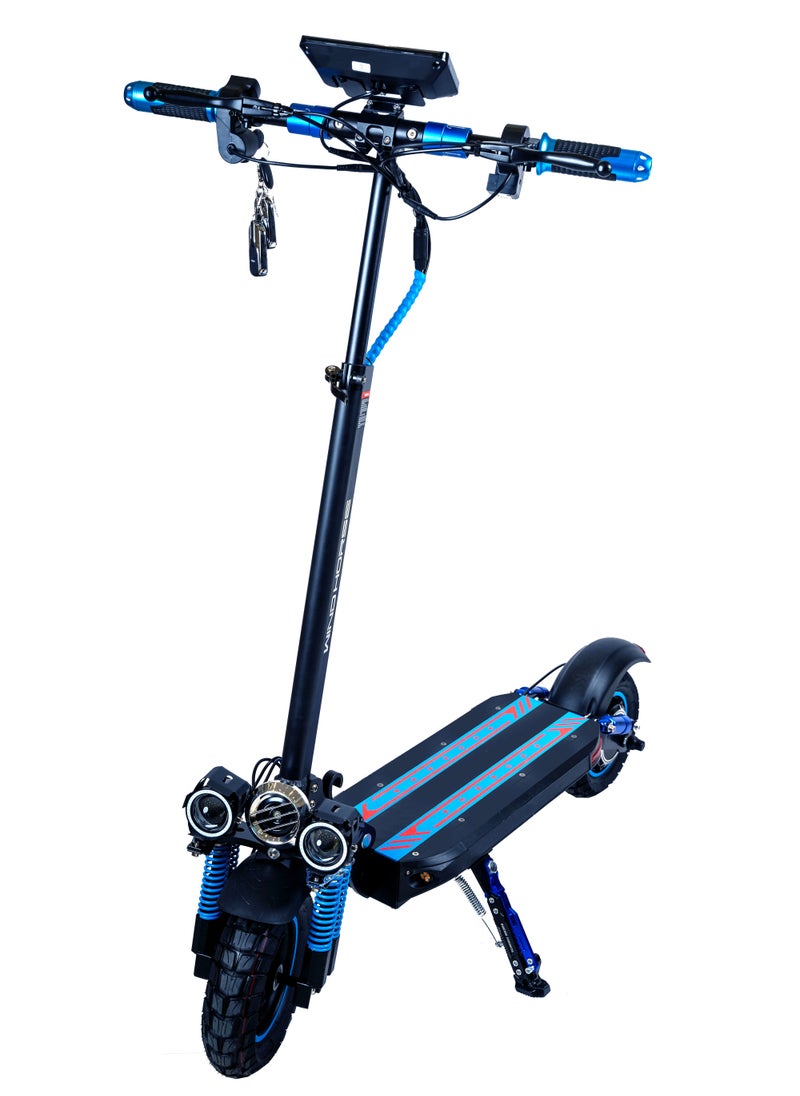 H5 Folding Electric Scooter, 1200W Motor, 48V 13Ah Battery, 50KM/H Max Speed, 30KM Range, 10 Inches Tires, Dual Suspension and Remote Lock