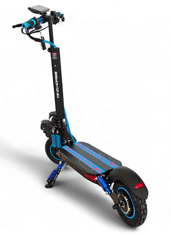 H5 Folding Electric Scooter, 1200W Motor, 48V 13Ah Battery, 50KM/H Max Speed, 30KM Range, 10 Inches Tires, Dual Suspension and Remote Lock