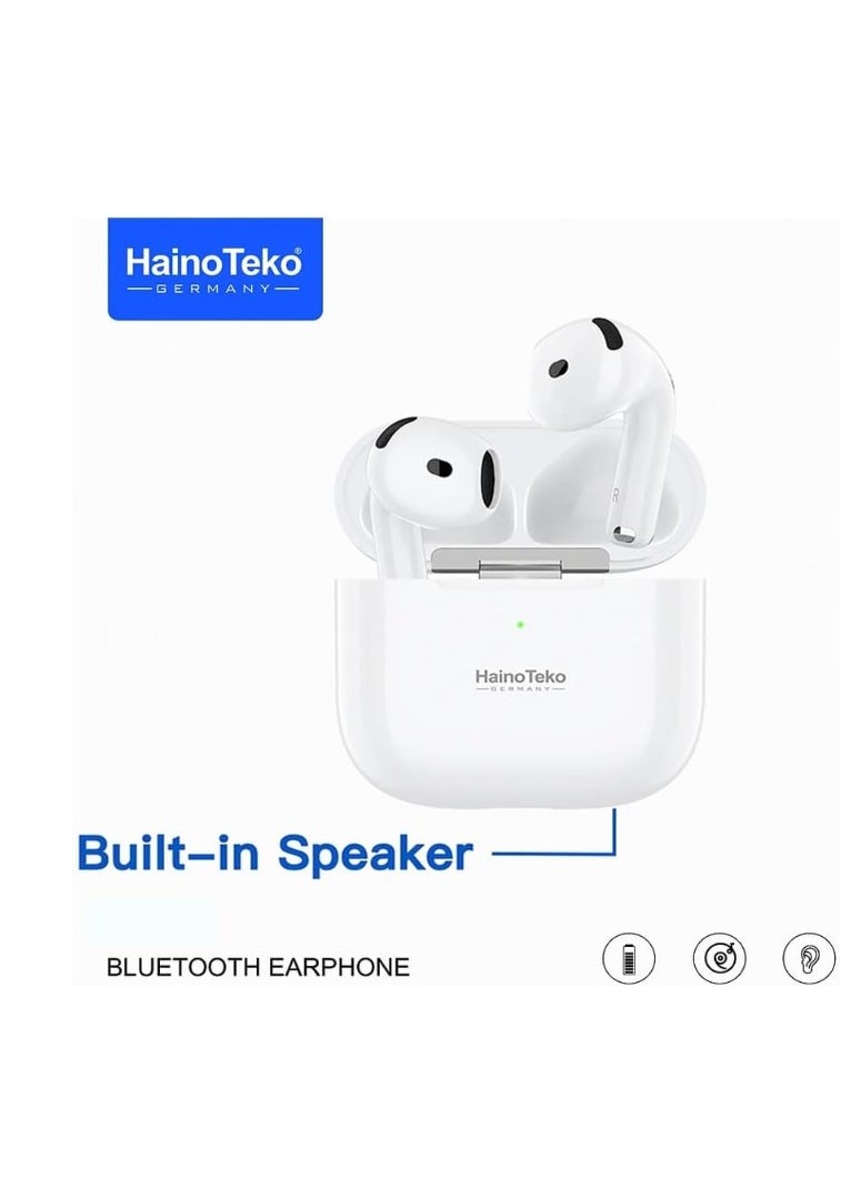 Haino Teko AIR6 True Wireless Stereo Earbuds with Multi Functional Touch Control HD Clear Microphone High Bass Sound Quality