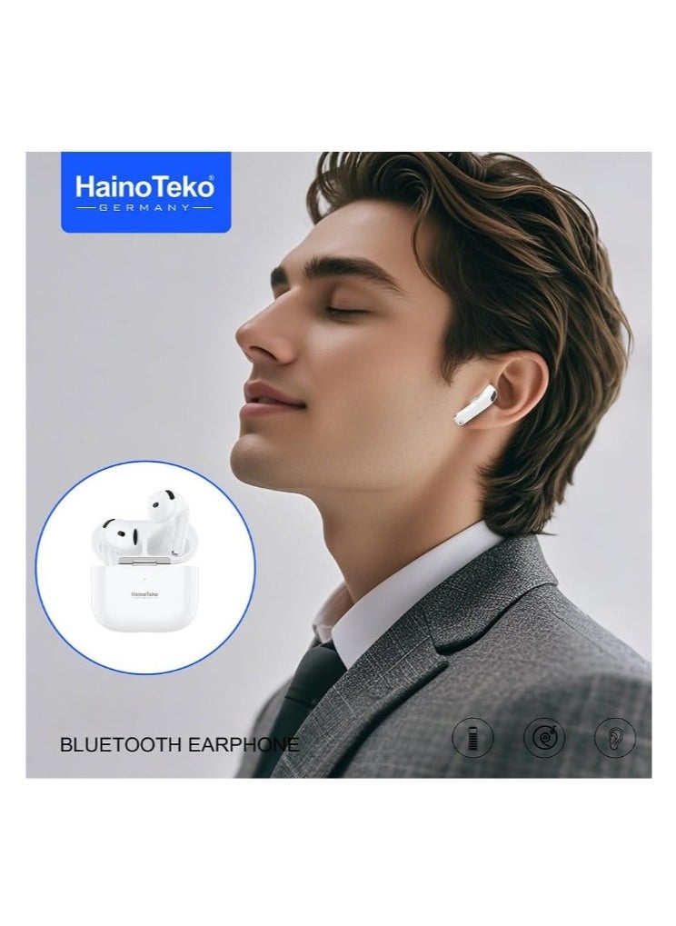 Haino Teko AIR6 True Wireless Stereo Earbuds with Multi Functional Touch Control HD Clear Microphone High Bass Sound Quality