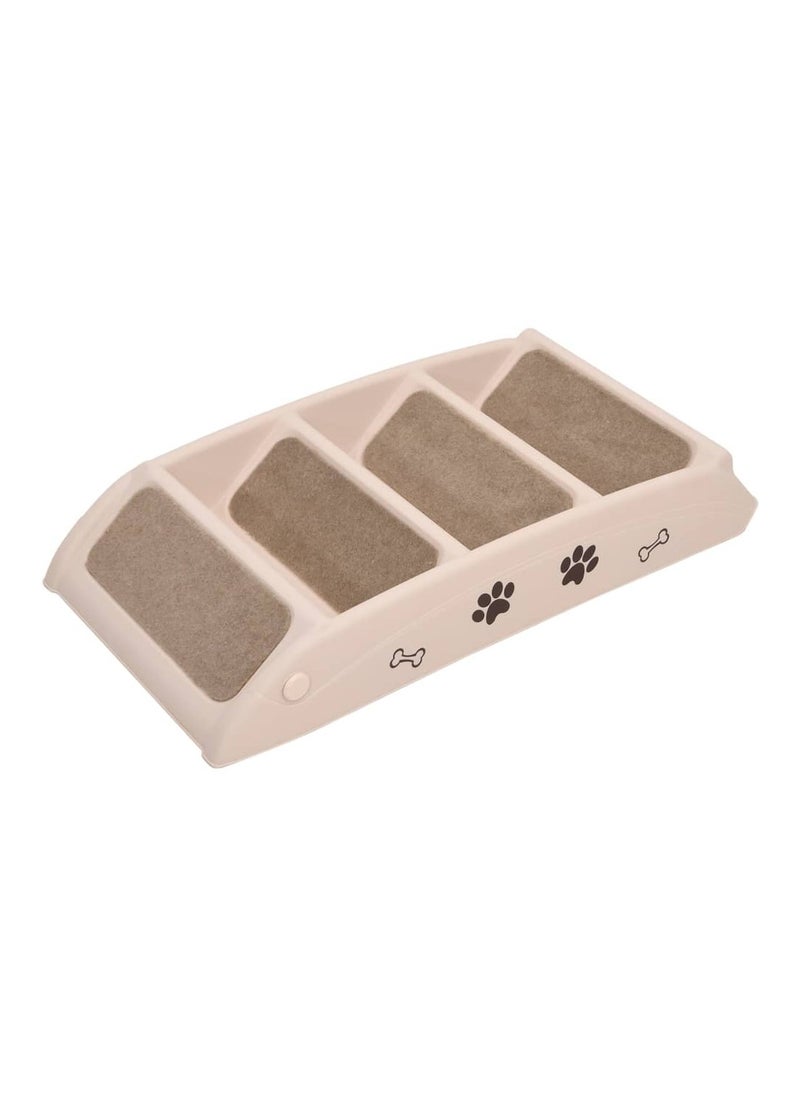 Folding Dog Stairs Cream 62x40x49.5 cm