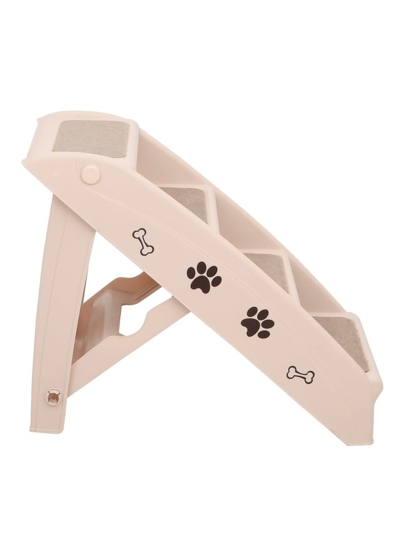 Folding Dog Stairs Cream 62x40x49.5 cm