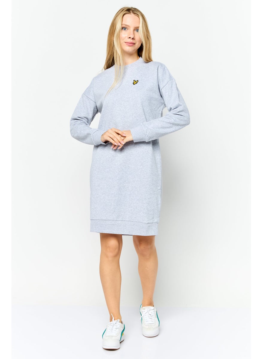 Women Brand Logo Mini Dress, Grey