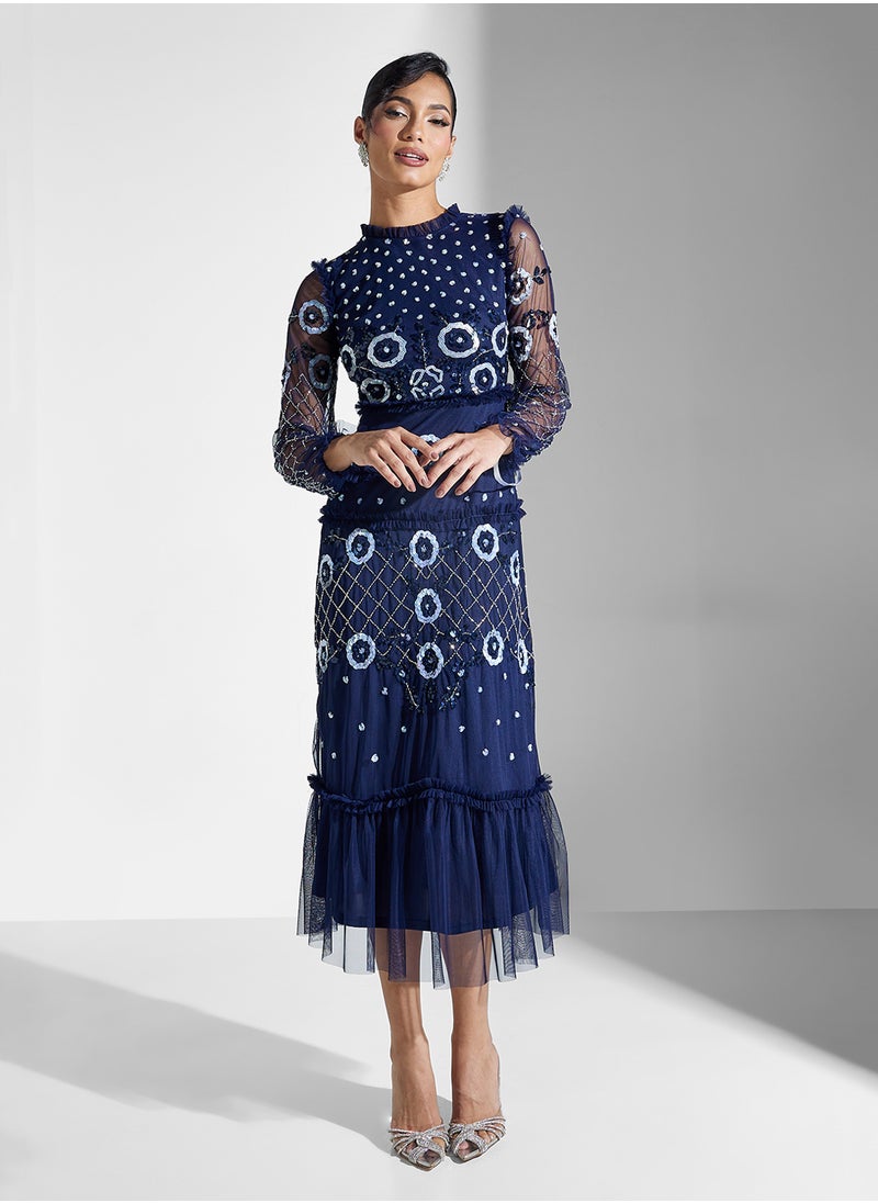 Embellished Midi Dress