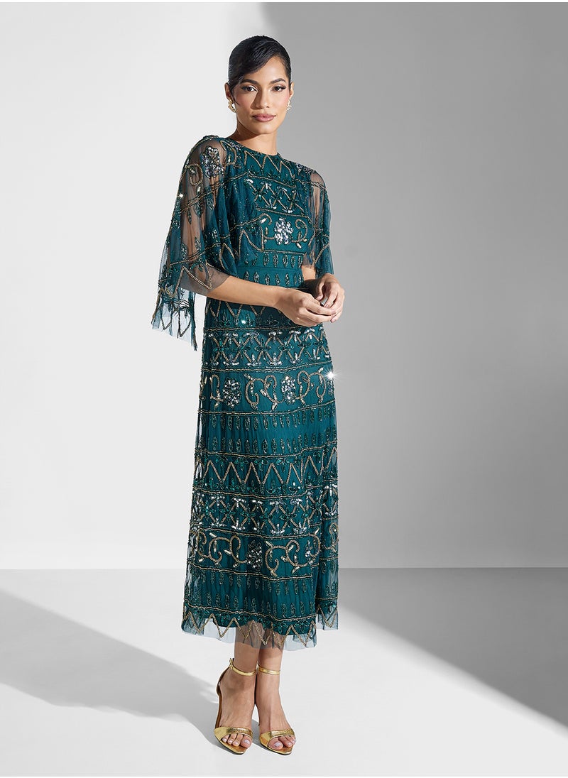 Embellished Midi Dress