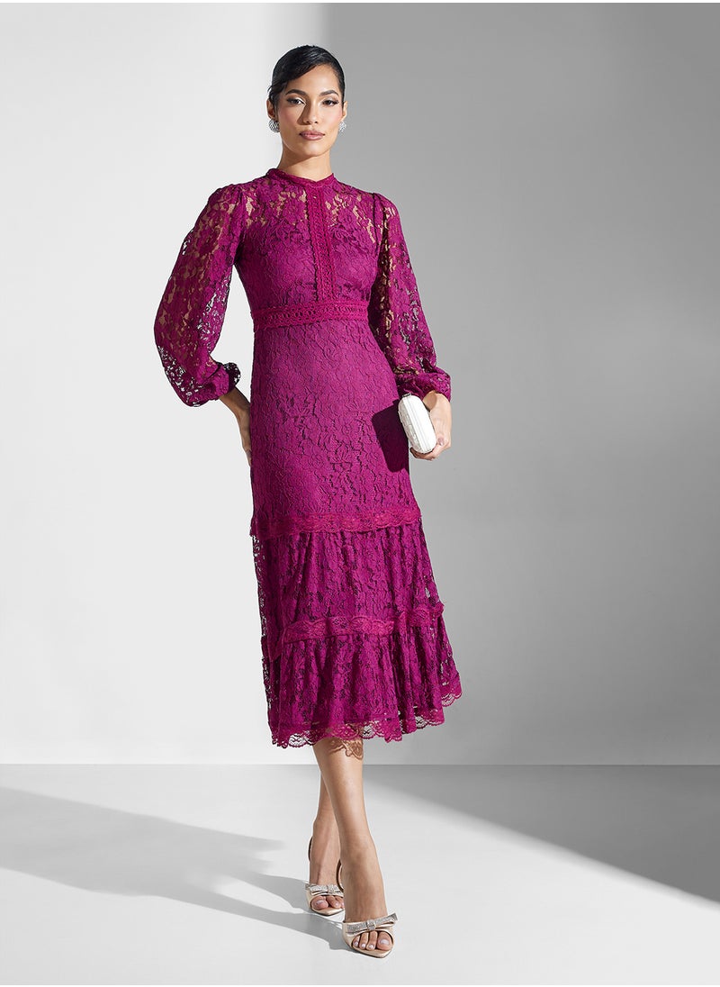 Lace Tiered Dress