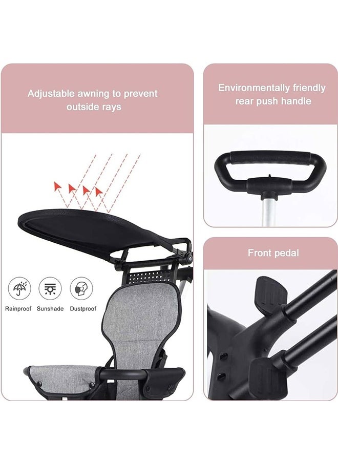 Baby Stroller, Baby Riding Magic Tool, Lightweight Foldable Baby Stroller, Two-Way Stroller, Four Wheels