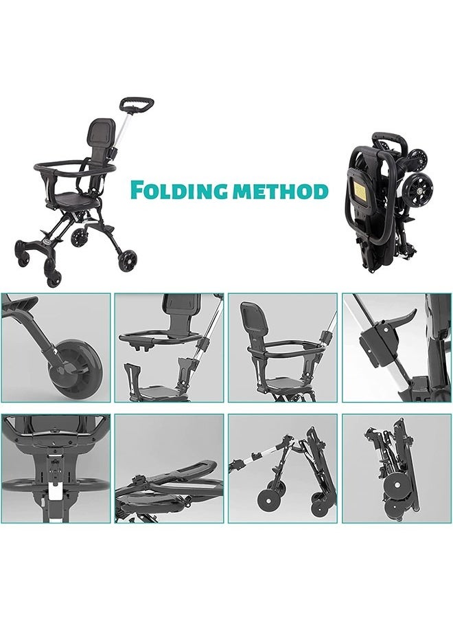 Baby Stroller, Baby Riding Magic Tool, Lightweight Foldable Baby Stroller, Two-Way Stroller, Four Wheels