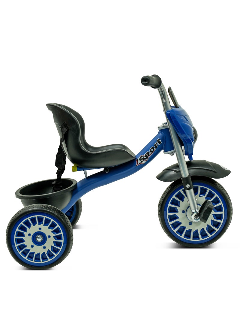 Lovely Baby Elgo Smart Tricycle for Kids LB 2288 – Lights, Music, Rear Basket, EVA Wheels, Safety Seatbelt & Steel Frame – Durable & Fun Ride-On for Toddlers, Ages 2-4 Years