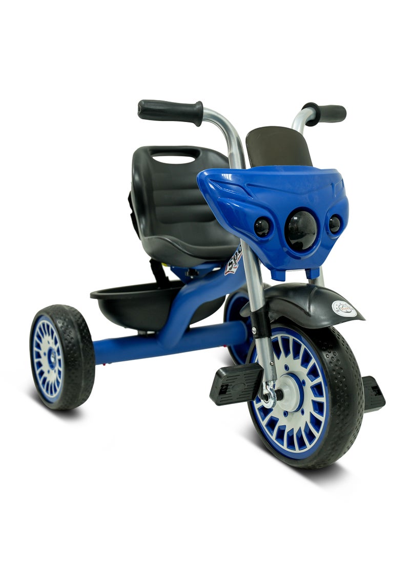 Lovely Baby Elgo Smart Tricycle for Kids LB 2288 – Lights, Music, Rear Basket, EVA Wheels, Safety Seatbelt & Steel Frame – Durable & Fun Ride-On for Toddlers, Ages 2-4 Years