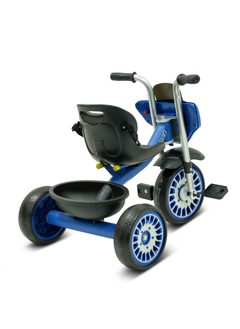 Lovely Baby Elgo Smart Tricycle for Kids LB 2288 – Lights, Music, Rear Basket, EVA Wheels, Safety Seatbelt & Steel Frame – Durable & Fun Ride-On for Toddlers, Ages 2-4 Years