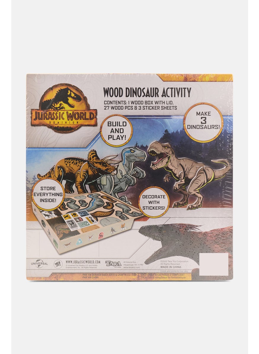 Wood Dinosaur Activity Building Set, Grey