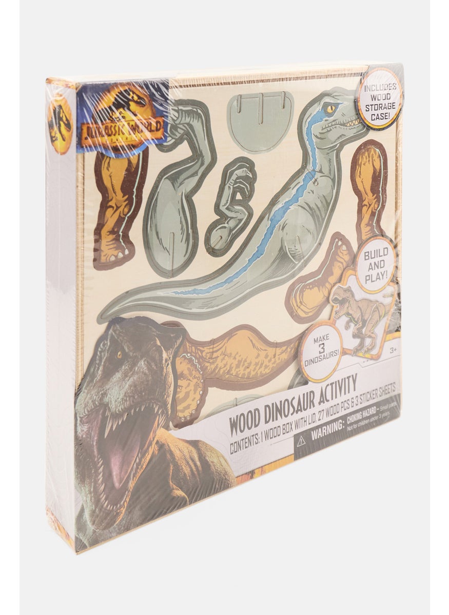 Wood Dinosaur Activity Building Set, Grey