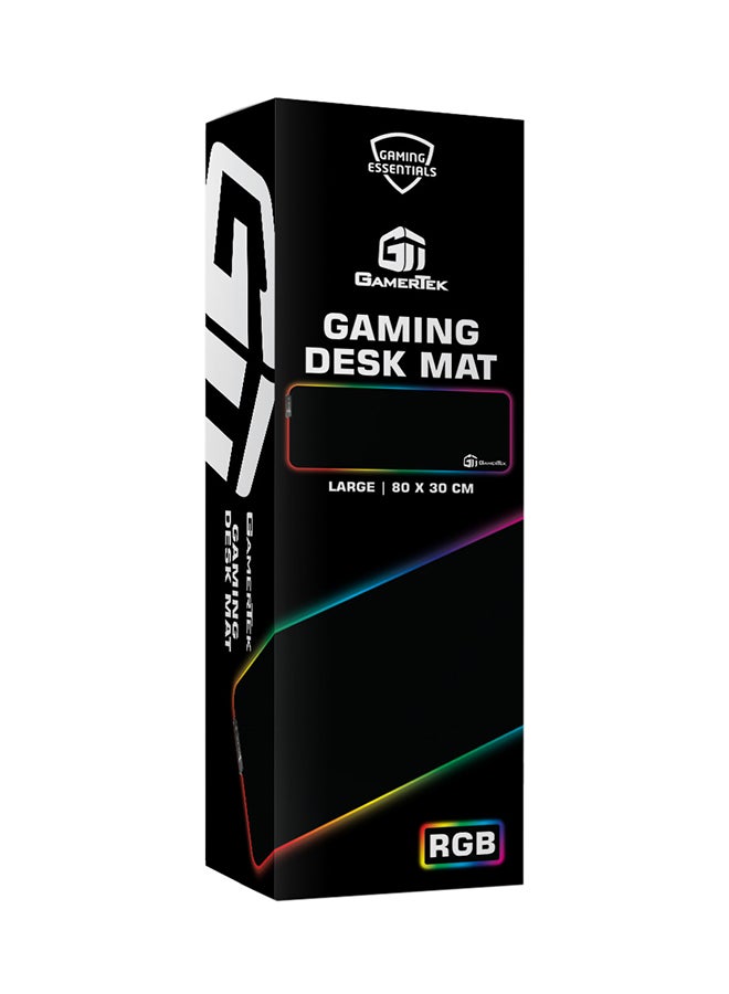 GamerTek Midnight Black RGB Desk Mat (80x30 cm)